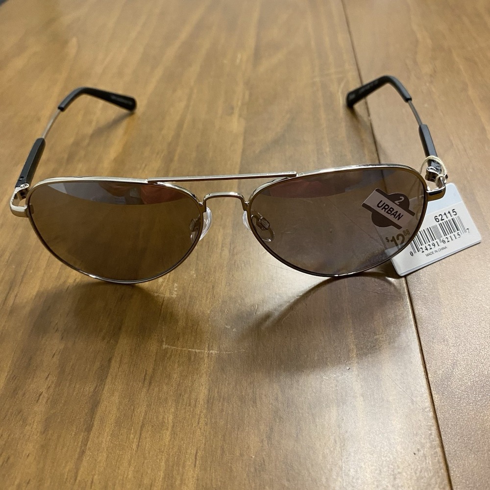 Piranha Eclipse Aviator Silver‎ Sunglasses 100%UVA/UVB Protection #62115 NWT